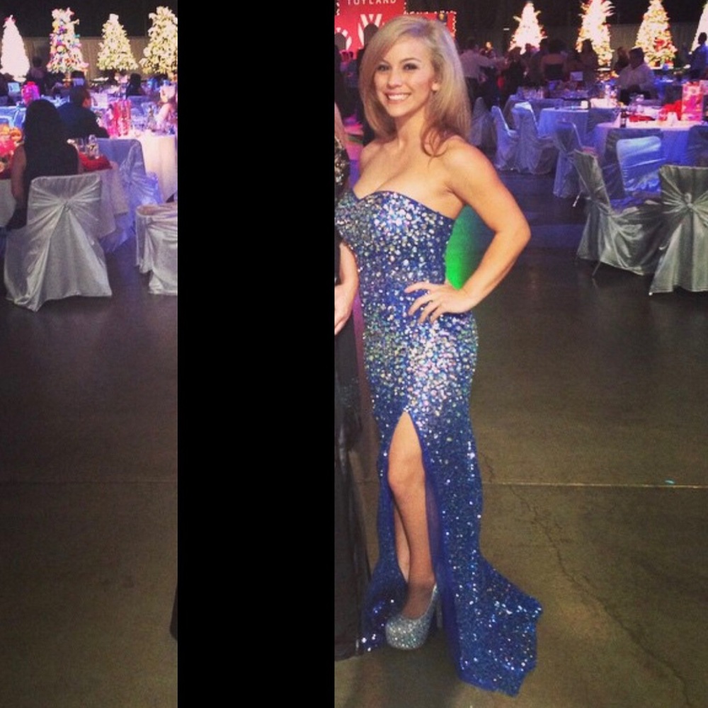 Blue Sequin Gown